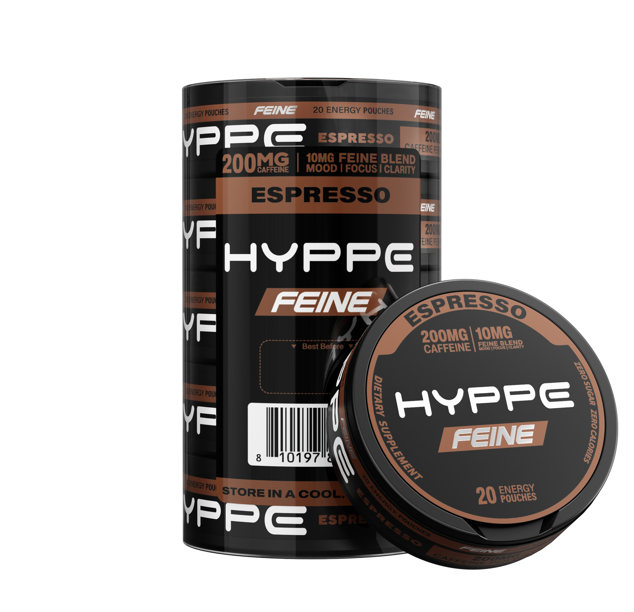 HYPPE FEINE energy pouches 200mg caffeine — view 8