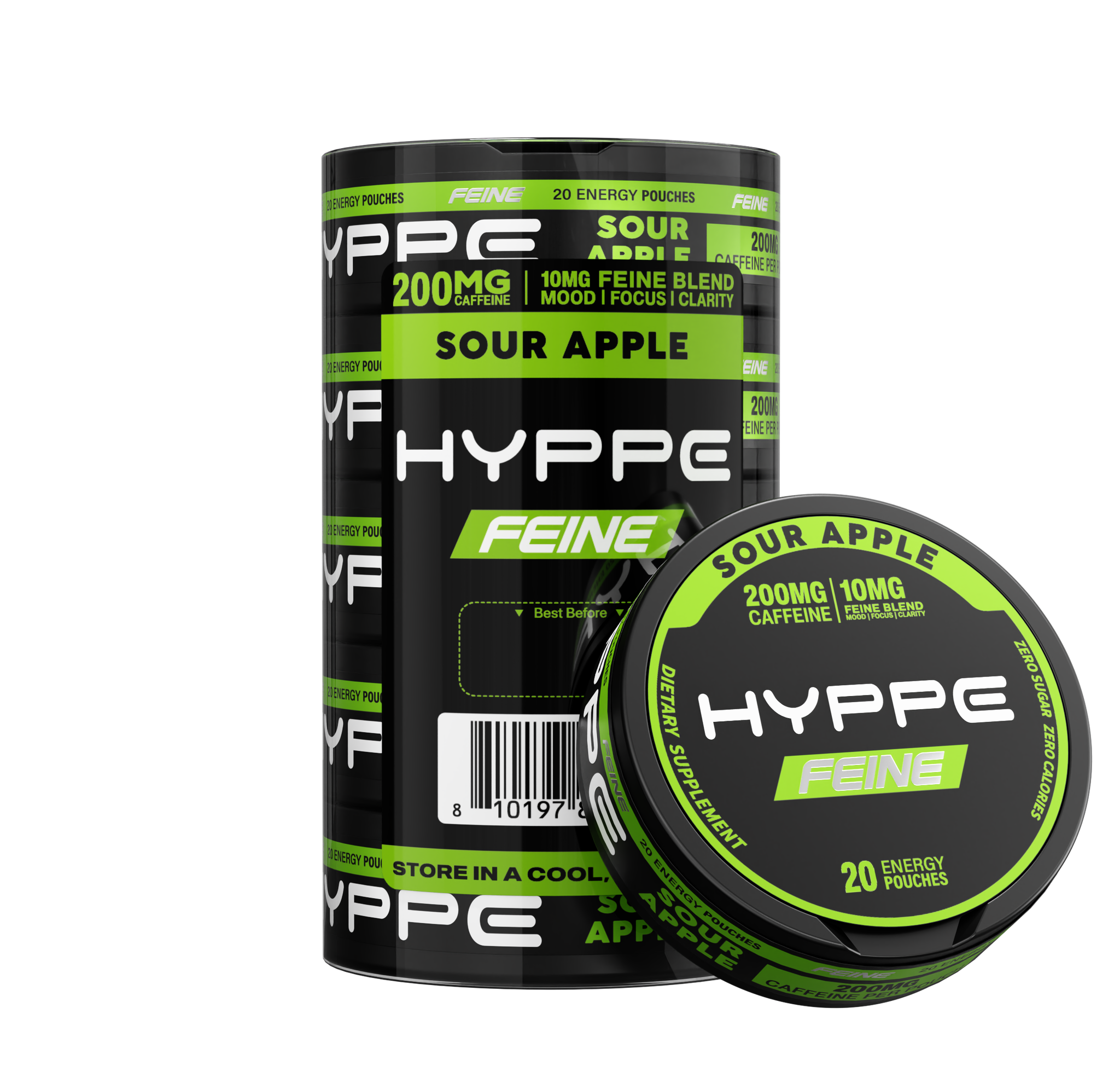 HYPPE FEINE energy pouches 200mg caffeine — view 9
